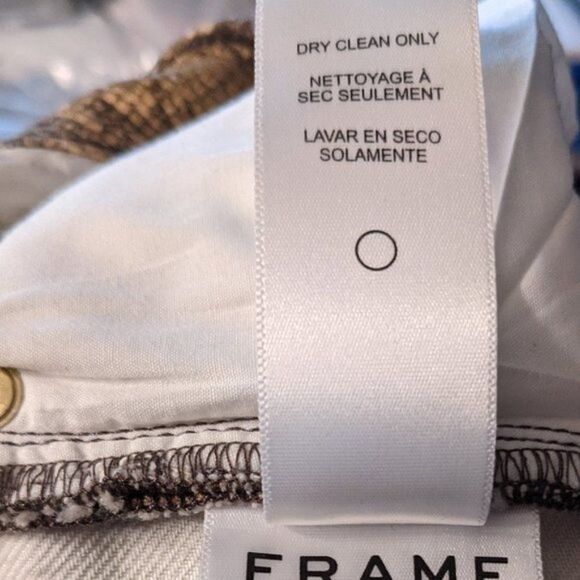 Frame | Le High Skinny Crop In Coated Python - Picture 9 of 9